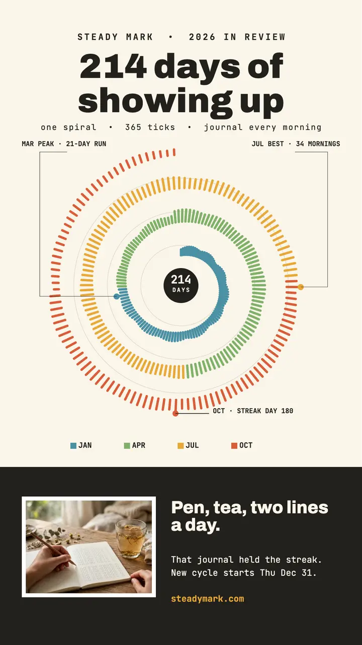 Steady Mark spiral year habit story template
