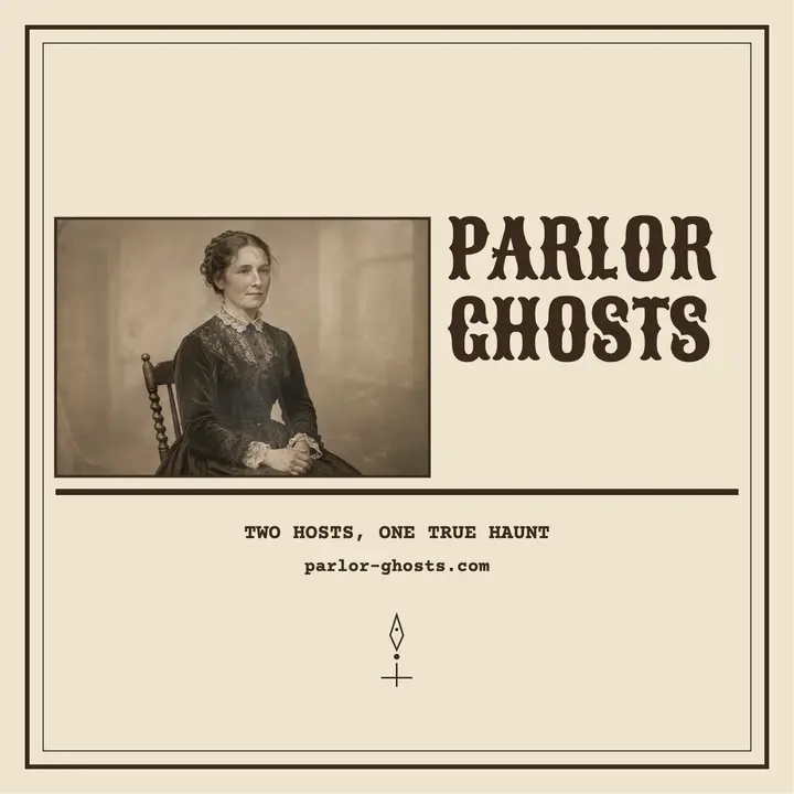 Parlor Ghosts spirit photo podcast cover template