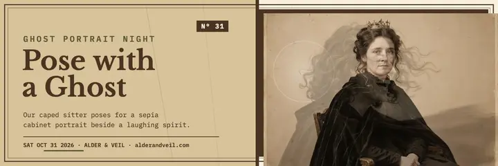 Spirit portrait night Halloween header template