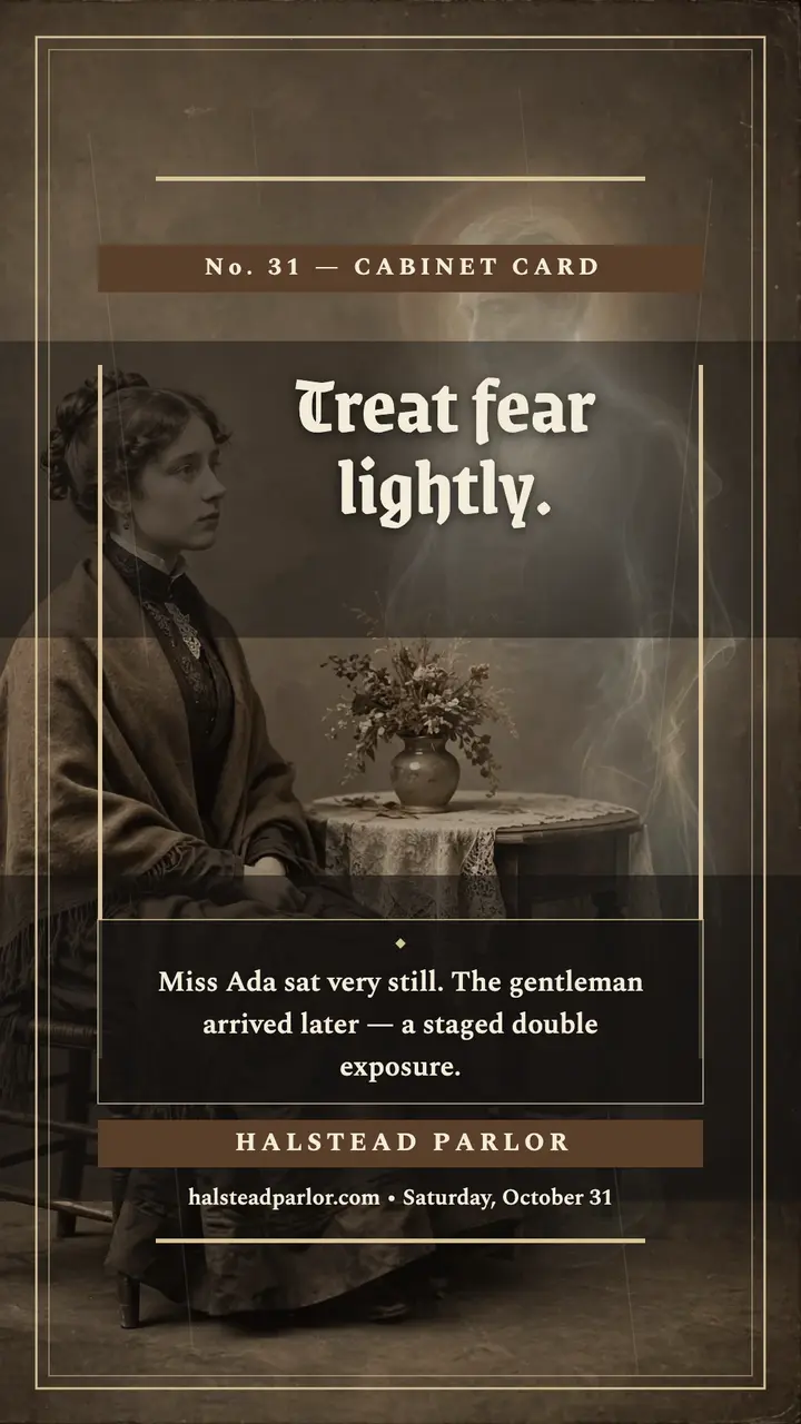 Halstead Parlor spirit photo quote story template