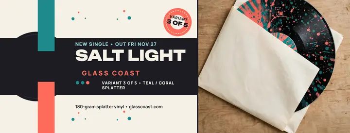 Glass Coast splatter single drop cover template