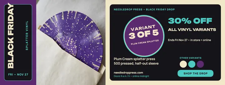 Needledrop Press Black Friday vinyl cover template