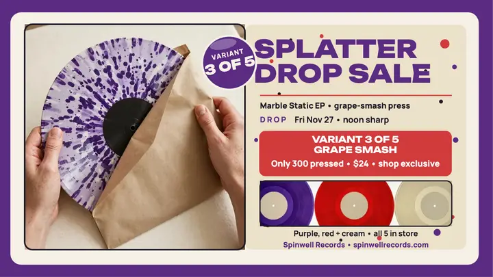 Spinwell splatter vinyl drop sale thumbnail template