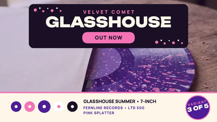 Velvet Comet Glasshouse splatter vinyl drop template
