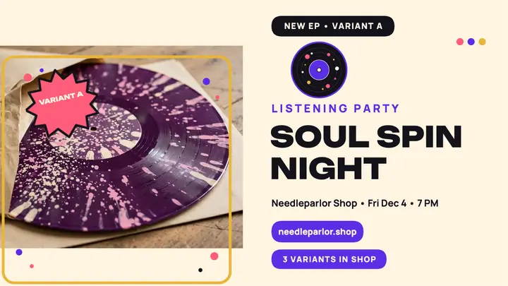 Needleparlor soul spin night thumbnail template