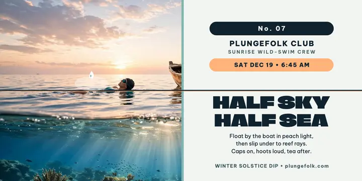 Plungefolk sunrise split-dip post: cold plunge club post template