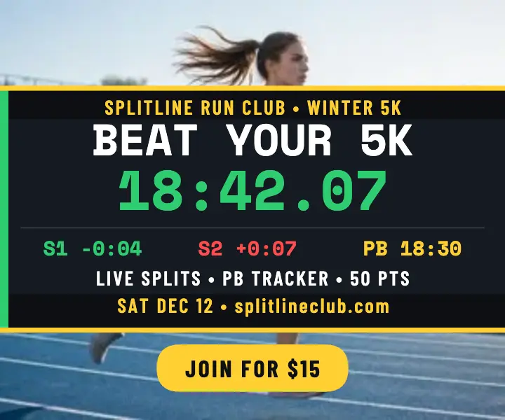 Splitline winter 5K challenge fitness ad template