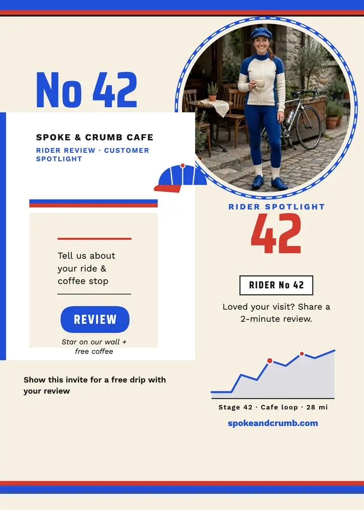 Spoke and Crumb rider review invitation template