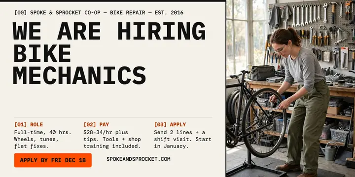 Spoke and Sprocket hiring bike mechanics post template