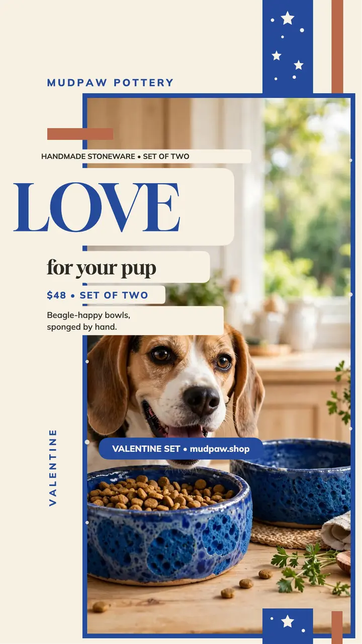 Mudpaw Valentine bowl set story template