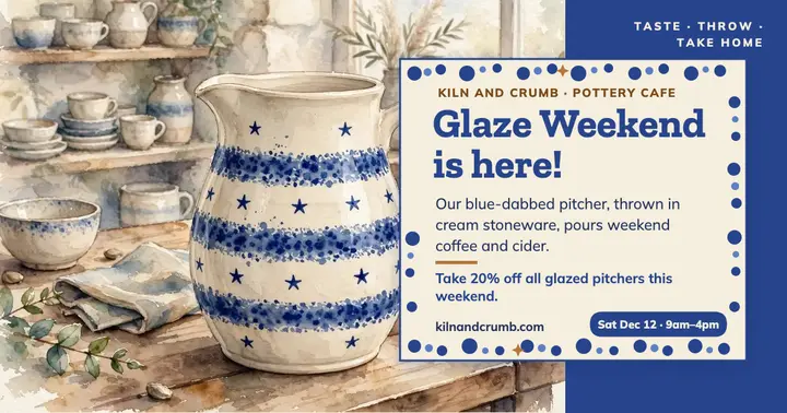 Kiln and Crumb glaze weekend post template