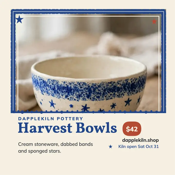 Dapplekiln Harvest Bowls spongeware post template