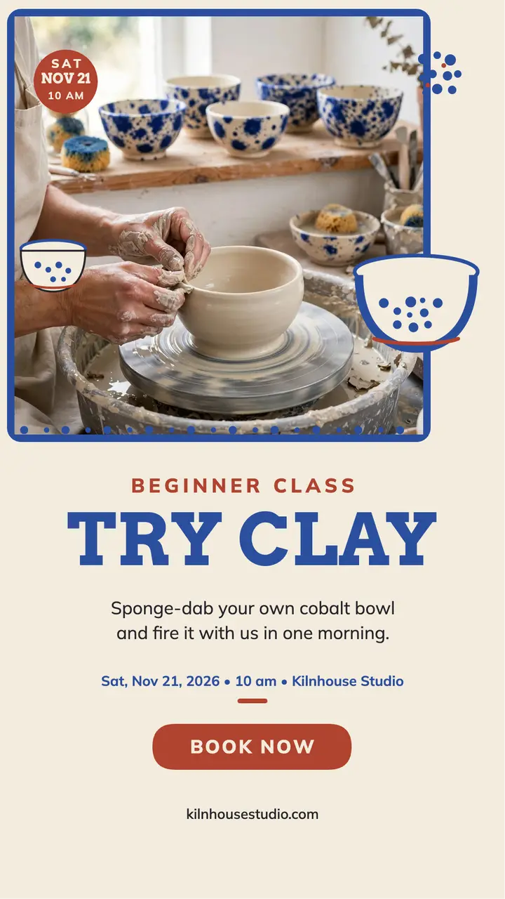 Kilnhouse spongeware class story template