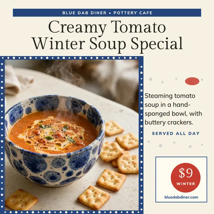 Blue Dab Diner winter soup special post template
