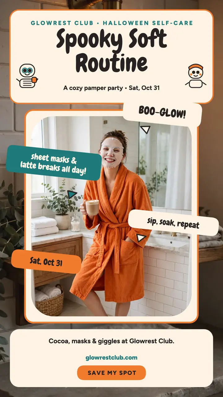Spooky Soft Routine Halloween story template