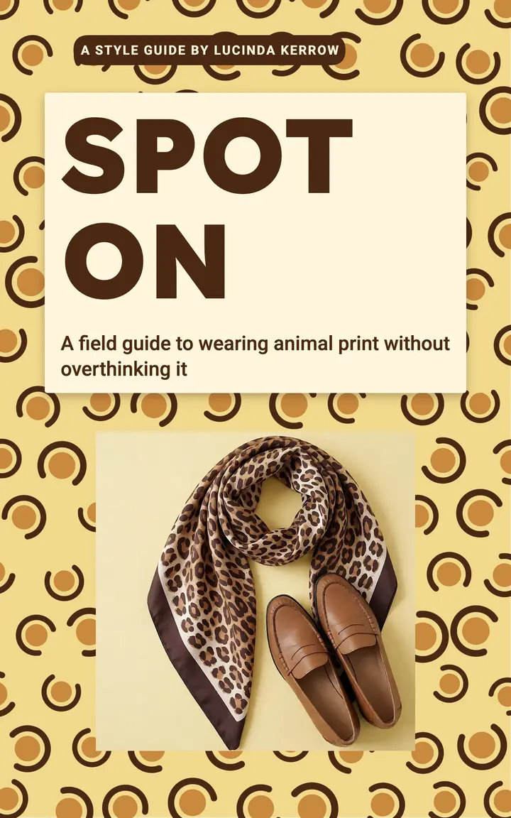 Spot On animal print guide cover, wild print template