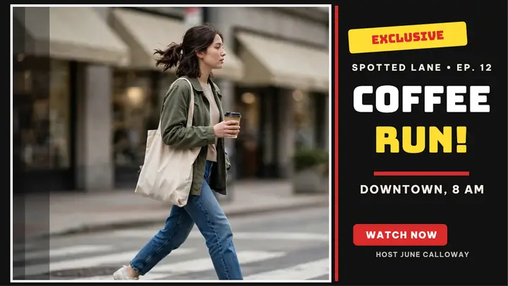 Spotted coffee run thumbnail template