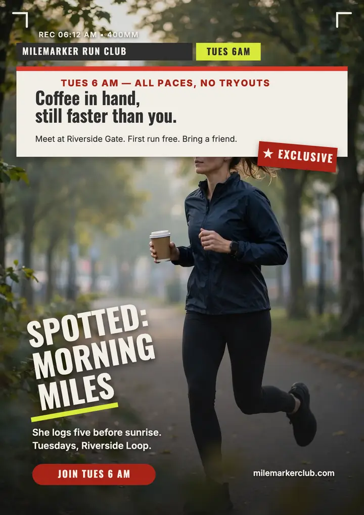 Milemarker morning miles spotted flyer template