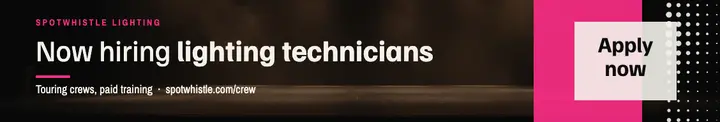 Spotwhistle now hiring lighting technicians LinkedIn cover: linkedin page cover hiring template