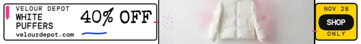 Velour Depot Black Friday spray leaderboard template