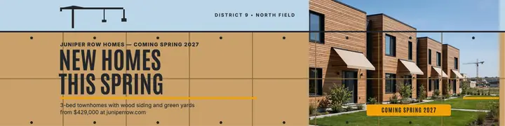 Juniper Row spring homes hoarding template