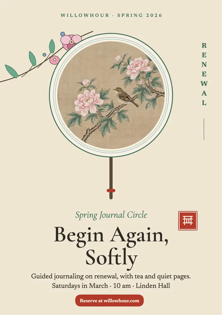 Willowhour Spring Journal Circle flyer template