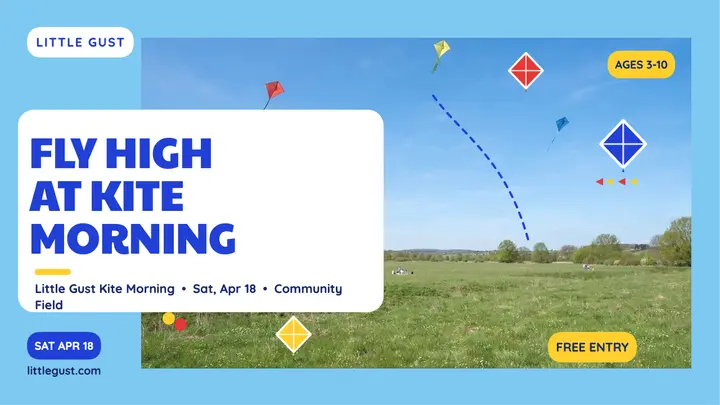 Little Gust kite morning kids thumbnail template