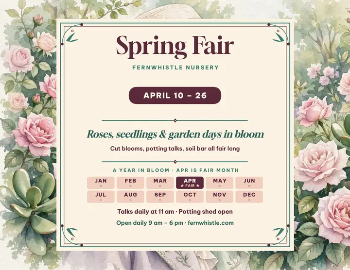 Fernwhistle Spring Planting Fair poster template