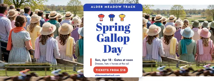 Spring Gallop Day race cover, Alder Meadow template