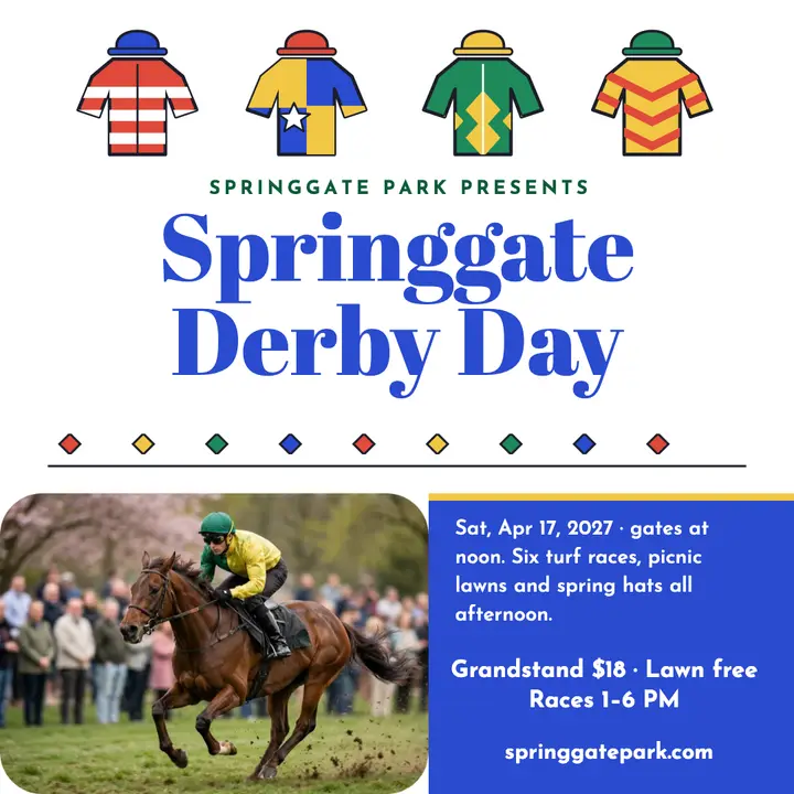 Springgate Derby race day poster template