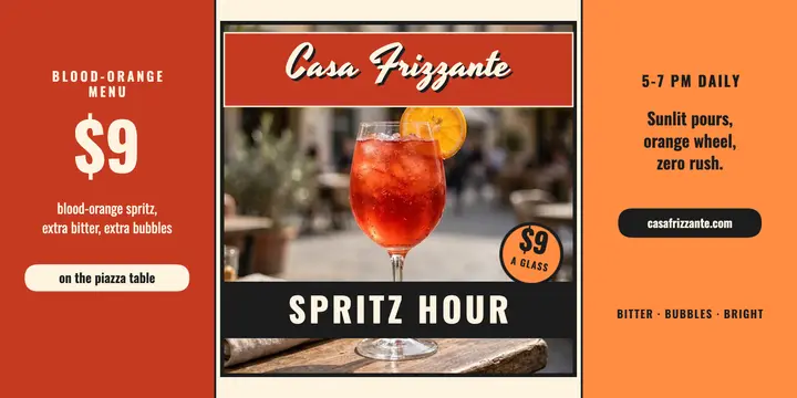 Casa Frizzante spritz hour aperitivo post template