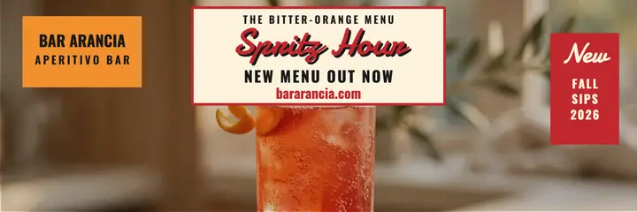 Bar Arancia spritz hour header template