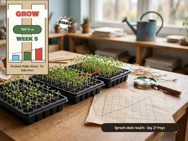 Sprout fair results slide, Fernbank template