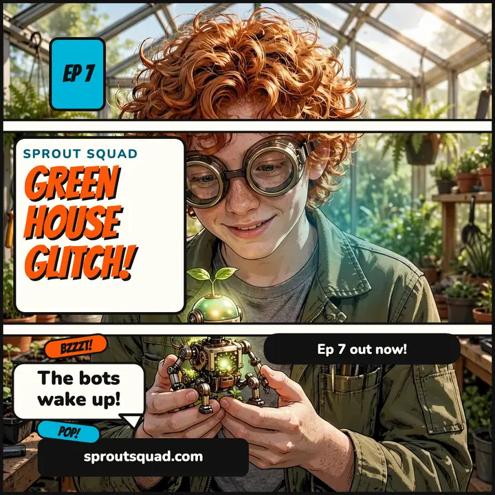 Sprout Squad greenhouse glitch episode post template