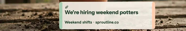 Sproutline weekend potters hiring cover template