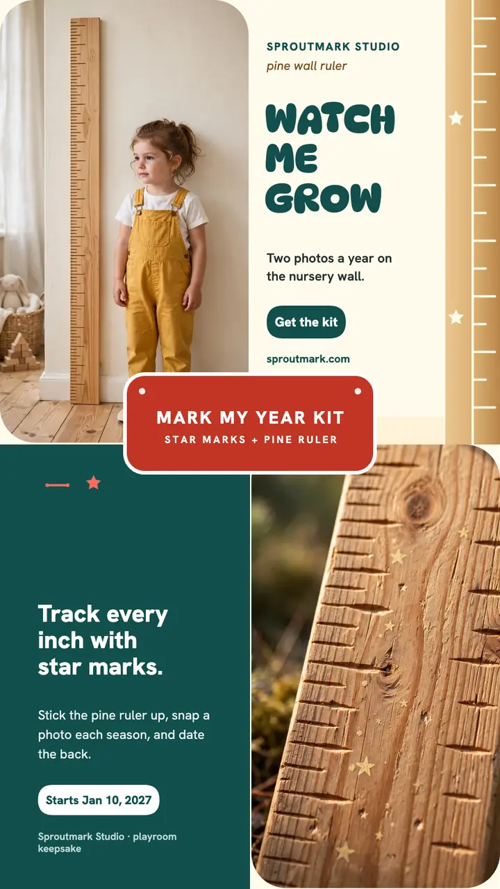 Sproutmark growth wall chart story template
