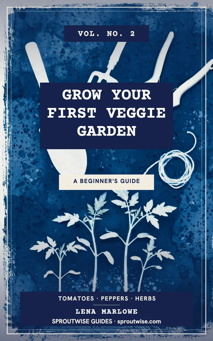 Sproutwise veggie guide ebook cover: vegetable garden ebook cover template