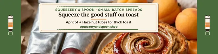 Squeezery and Spoon spreads banner template