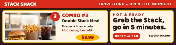 Stack Shack combo drive-thru billboard template