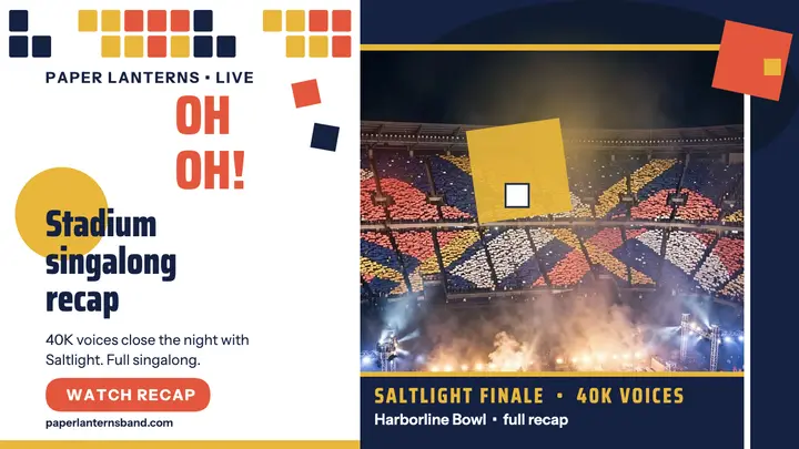 Paper Lanterns stadium singalong thumbnail template