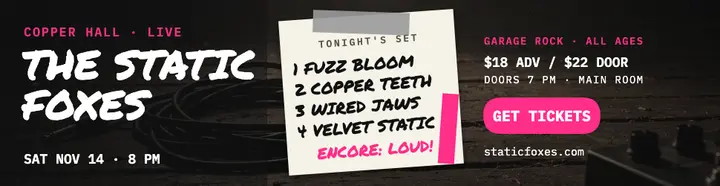 Static Foxes setlist billboard template