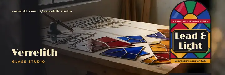Verrelith stained glass commissions X header template