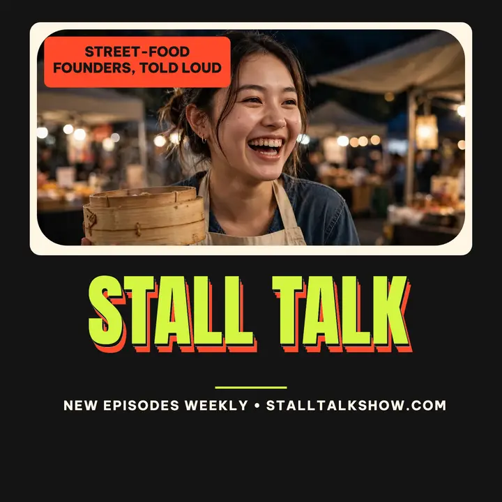 Stall Talk street-food podcast cover template