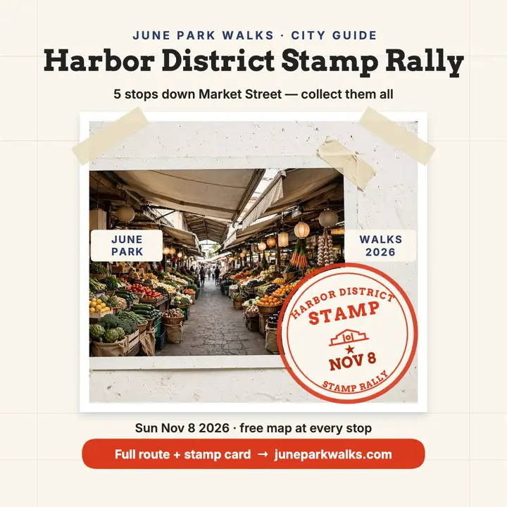 Harbor District stamp rally guide post template