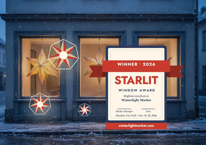 Winterlight Starlit Window Award certificate template