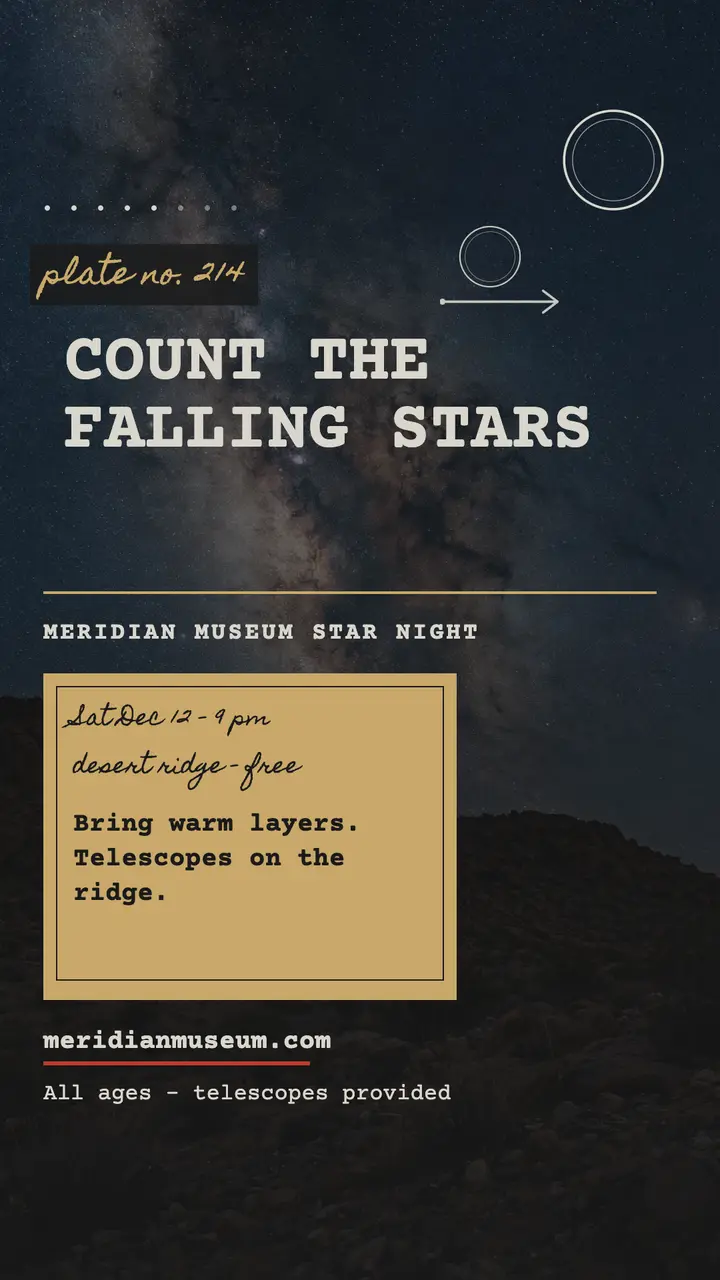 Meridian Museum Star Night glass plate story template