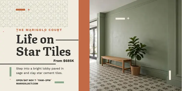 Marigold Court star tile lobby listing template