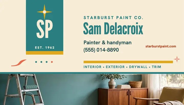 Starburst Paint painter business card template