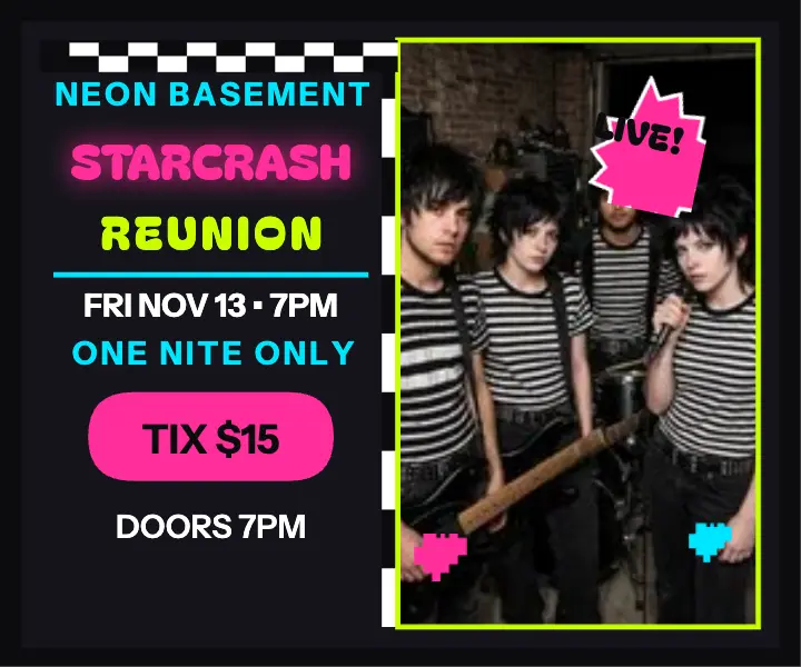 Starcrash emo reunion mini ad template
