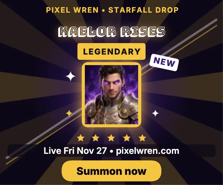 Pixel Wren Starfall legendary summon ad template